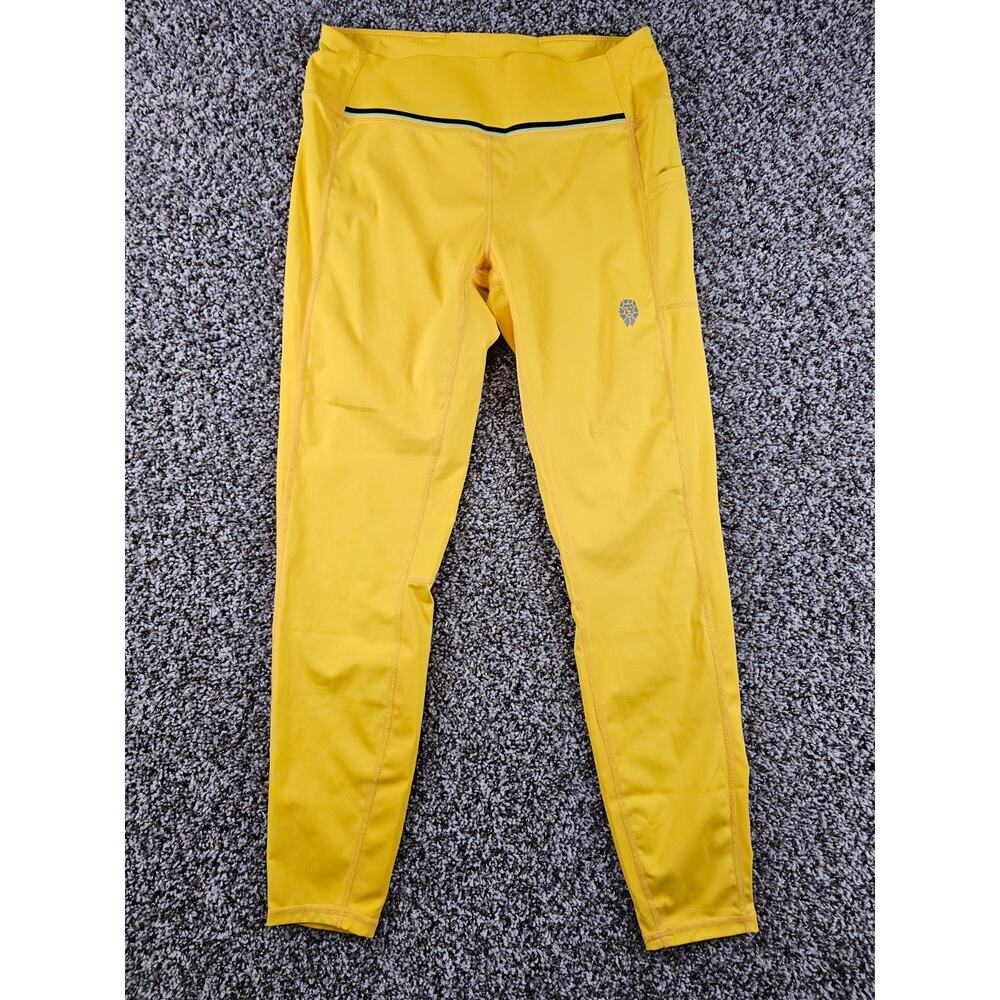 Piqidig Womens Sz L Ankle Length Athletic Leggings Bright Yellow